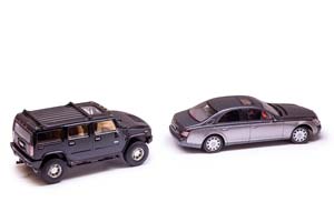 НАБОР MAYBACH 57 2003 (SWB W240) В СОПРОВОЖДЕНИИ HUMMER H2 / МАЙБАХ 57 СВБ W240 ХУММЕР H2 СЕРЫЙ — фото 3