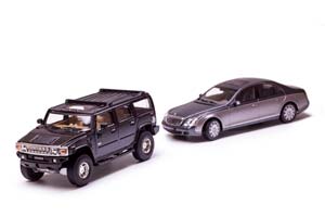 НАБОР MAYBACH 57 2003 (SWB W240) В СОПРОВОЖДЕНИИ HUMMER H2 / МАЙБАХ 57 СВБ W240 ХУММЕР H2 СЕРЫЙ — фото 2
