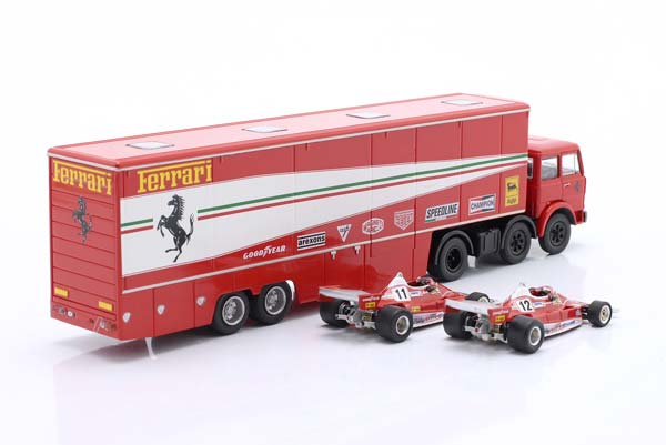 FIAT 691 T RACE CAR TRANSPORTER WITH 2X FERRARI 312T2 FORMULA 1 1977 / ФИАТ 691 АВТОВОЗ ГОНОЧНОЙ КОМАНДЫ 2X ФЕРРАРИ 312T2 ФОРМУЛА-1 — фото 2