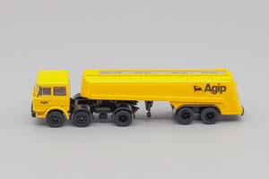 FIAT 691 T TANK-SZ AGIP 1970, YELLOW (ДЛИНА МОДЕЛИ 3-5 СМ) — фото 4