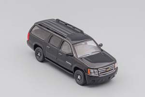 CHEVROLET SUBURBAN US SECRET SERVICE, BLACK (ДЛИНА МОДЕЛИ 6-10 СМ) — фото 3