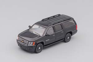 CHEVROLET SUBURBAN US SECRET SERVICE, BLACK (ДЛИНА МОДЕЛИ 6-10 СМ)