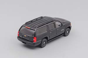CHEVROLET SUBURBAN US SECRET SERVICE, BLACK (ДЛИНА МОДЕЛИ 6-10 СМ) — фото 2