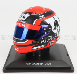 МОДЕЛЬ ШЛЕМА ARAI F1 CASCO МОДЕЛЬ ШЛЕМА AT02 HONDA RA620H TEAM ALPHA TAURI N22 SEASON (2021) YUKI TSUNODA, RED BLUE WHITE — фото 1