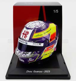 МОДЕЛЬ ШЛЕМА BELL F1 ALFA ROMEO C43 TEAM STAKE N24 SEASON (2023) GUANYU ZHOU, YELLOW BORDEAUX