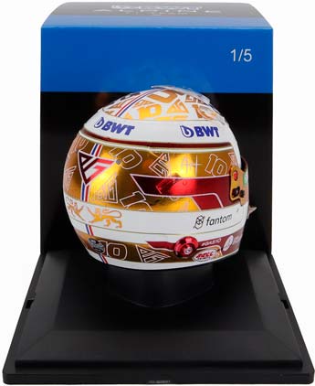 МОДЕЛЬ ШЛЕМА BELL F1 RENAULT A523 TEAM BWT ALPINE #10 SEASON (2023) PIERRE GASLY, WHITE GOLD RED — фото 2