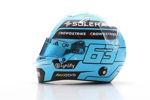 HELMET ШЛЕМ GEORGE RUSSELL F1 SEASON 2025 — фото 3