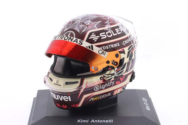 ШЛЕМ KIMI ANTONELLI MERCEDES-AMG PETRONAS #12 MIAMI GP FORMULA 1 2025 / КИМИ АНТОНЕЛЛИ МЕРСЕДЕС-АМГ ПЕТРОНАС ГРАН-ПРИ МАЙАМИ ФОРМУЛА-1 — фото 5