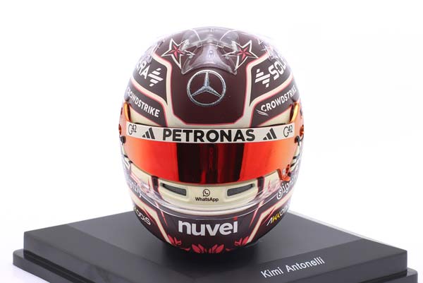 ШЛЕМ KIMI ANTONELLI MERCEDES-AMG PETRONAS #12 MIAMI GP FORMULA 1 2025 / КИМИ АНТОНЕЛЛИ МЕРСЕДЕС-АМГ ПЕТРОНАС ГРАН-ПРИ МАЙАМИ ФОРМУЛА-1