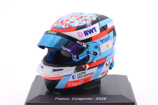 ШЛЕМ FRANCO COLAPINTO BWT ALPINE F1 TEAM #43 FORMULA 1 2026 / ФРАНКО КОЛАПИНТО БВТ АЛЬПИН ФОРМУЛА-1 КОМАНДА — фото 5