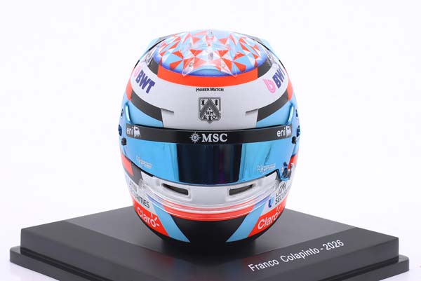 ШЛЕМ FRANCO COLAPINTO BWT ALPINE F1 TEAM #43 FORMULA 1 2026 / ФРАНКО КОЛАПИНТО БВТ АЛЬПИН ФОРМУЛА-1 КОМАНДА
