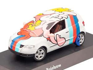 VW VOLKSWAGEN FOX ART CAR RAINBOW, WHITE — фото 4