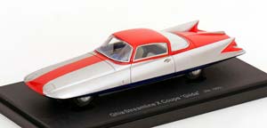 GHIA STREAMLINE X COUPE GILDA 1955 SILVER RED / ГИА СТРИМЛИНЕ КС КУПЕ ГИЛДА СЕРЕБРИСТЫЙ КРАСНЫЙ