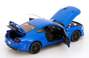 FORD MUSTANG GT WITH WIDE BODY KIT 2019 BLUE METALLIC — фото 4