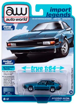 TOYOTA CELICA SUPRA 1982 LIGHT BLUE METALLIC (ДЛИНА МОДЕЛИ 6-10 СМ) — фото 2