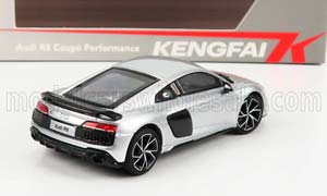 AUDI R8 COUPE PERFORMANCE 2021, SILVER (ДЛИНА МОДЕЛИ 6-10 СМ) — фото 2