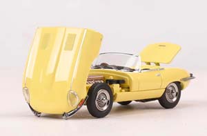JAGUAR E-TYPE ROADSTER 1961, YELLOW (ДЛИНА МОДЕЛИ 6-10 СМ) — фото 2