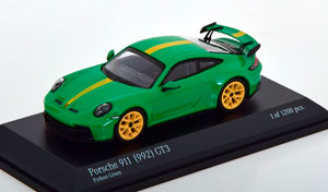 PORSCHE 911 (992) GT3 2021 GREEN YELLOW (ДЛИНА МОДЕЛИ 6-10 СМ) — фото 1