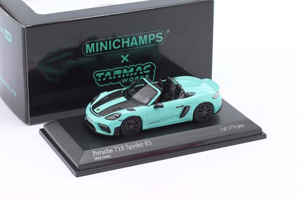PORSCHE 718 (982) SPYDER RS 2023 MINT GREEN / MINICHAMPS / ПОРШЕ 718 982 СПАЙДЕР RS МИНТ ЗЕЛЕНЫЙ — фото 3