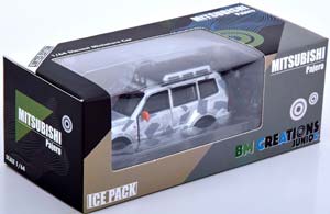 MITSUBISHI PAJERO ICE PACK 2001 SILVER GREY (ДЛИНА МОДЕЛИ 6-10 СМ) — фото 4