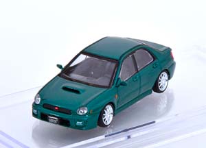 SUBARU IMPREZA WRX STI 2001 GREENMETALLIC (ДЛИНА МОДЕЛИ 6-10 СМ)