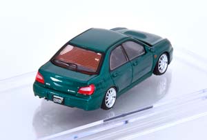 SUBARU IMPREZA WRX STI 2001 GREENMETALLIC (ДЛИНА МОДЕЛИ 6-10 СМ) — фото 2