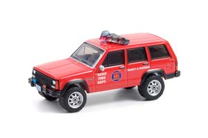 JEEP CHEROKEE 4Х4 RENO NEVADA FIRE DEPARTMENT (ПОЖАРНЫЙ) 1990 (ДЛИНА МОДЕЛИ 6-10 СМ)