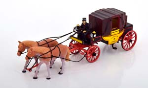 SONSTIGES LANDAUER POSTKUTSCHE 1850-1880, YELLOW BLACK-RED