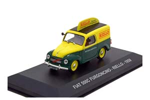 FIAT 500 C FURGONCINO RIELLO 1959 GREEN YELLOW