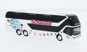 NEOPLAN SKYLINER SCHWALB REISEN 2011, WHITE/BLACK (ДЛИНА МОДЕЛИ 3-5 СМ)