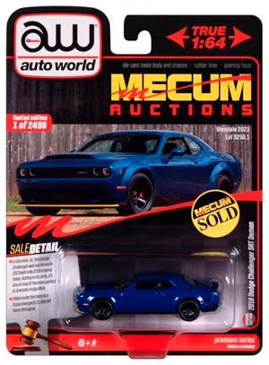 DODGE CHALLENGER SRT DEMON 2018, INDIGLO BLUE (ДЛИНА МОДЕЛИ 6-10 СМ) — фото 3