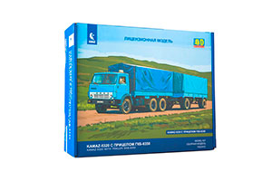 MODEL KIT KAMAZ-5320 WITH GKB-8350 TRAILER (USSR RUSSIAN CAR) | СБОРНАЯ МОДЕЛЬ КАМАЗ-5320 С ПРИЦЕПОМ ГКБ-8350 