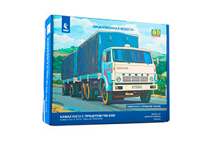 MODEL KIT KAMAZ-53212 WITH GKB-8350 TRAILER (USSR RUSSIAN CAR) | СБОРНАЯ МОДЕЛЬ КАМАЗ-53212 С ПРИЦЕПОМ ГКБ-8350 