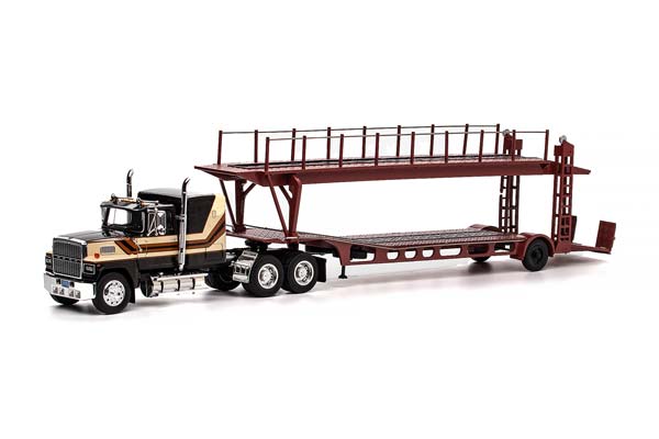 FORD 9000 LTL CAR TRANSPORTER 1979 BLACK/DARK RED / ФОРД 9000 LTL АВТОВОЗ 1979 ЧЕРНЫЙ С ТЕМНО-КРАСНЫМ