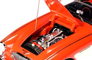 AUSTIN HEALEY 3000 MK II CONVERTIBLE 1959 RED WHITE — фото 4