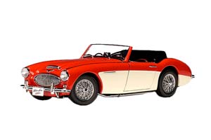 AUSTIN HEALEY 3000 MK II CONVERTIBLE 1959 RED WHITE
