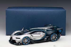 BUGATTI VISION GT YEAR 2015 SILVER / CARBON BLUE 1:18 AUTOART — фото 18