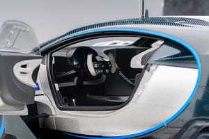 BUGATTI VISION GT YEAR 2015 SILVER / CARBON BLUE 1:18 AUTOART — фото 4