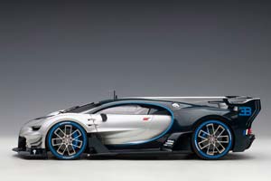 BUGATTI VISION GT YEAR 2015 SILVER / CARBON BLUE 1:18 AUTOART — фото 6
