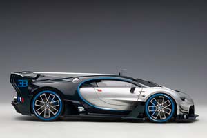 BUGATTI VISION GT YEAR 2015 SILVER / CARBON BLUE 1:18 AUTOART — фото 7