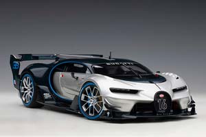 BUGATTI VISION GT YEAR 2015 SILVER / CARBON BLUE 1:18 AUTOART — фото 10