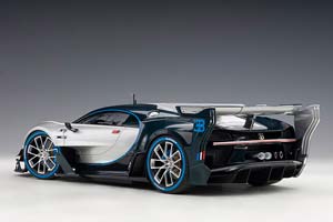 BUGATTI VISION GT YEAR 2015 SILVER / CARBON BLUE 1:18 AUTOART — фото 2