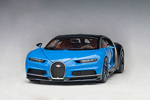 BUGATTI CHIRON 2017 BLUE/BLACK — фото 13