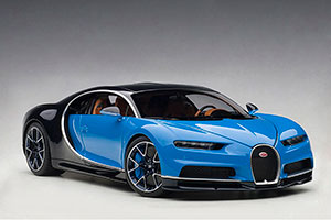 BUGATTI CHIRON 2017 BLUE/BLACK — фото 16