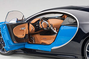 BUGATTI CHIRON 2017 BLUE/BLACK — фото 4