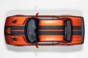DODGE CHALLENGER SRT HELLCAT WIDEBODY 2018 GO MANGO/DUAL GUNMETAL CENTER STRIPES — фото 14