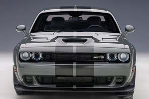 DODGE CHALLENGER SRT HELLCAT WIDEBODY 2018 GREY/BLACK STRIPES — фото 8