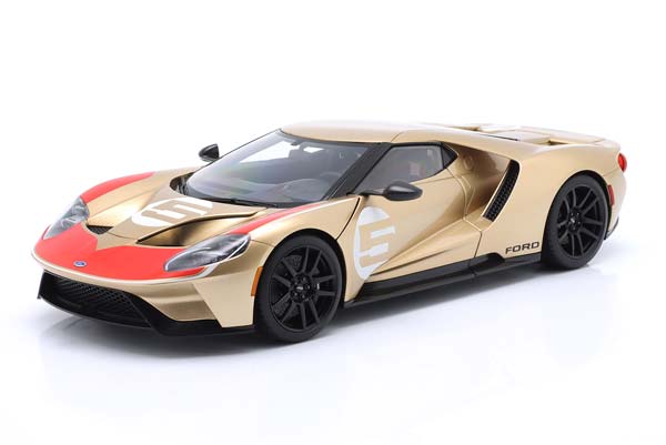 FORD GT 64 HERITAGE EDITION HOLMAN MOODY 2022 GOLDEN RED WHITE
