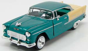 CHEVROLET BEL AIR 2-DOOR 1955, GREEN MET CREAM