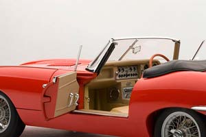 JAGUAR E-TYPE ROADSTER SERIES 1 3.8 RED WITH METAL WIRE-SPOKE WHEELS — фото 16